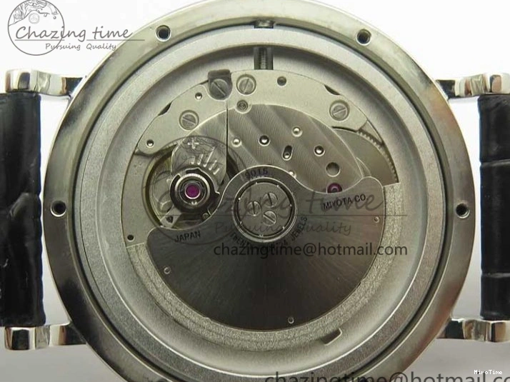 MIROTIME 0210 Durable Portofino Automatic SS MKF 1:1 Best Edition Black Dial On Black Leather Strap MIYOTA 9015 V 7202